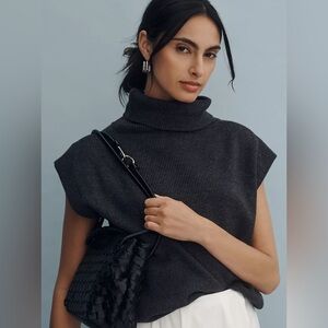 NWT! Anthropologie Maeve Mock-Neck Muscle Sweater Vest - XS 🦊